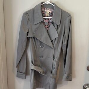 Vertigo Paris Light Gray Trench Coat